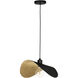 Saceda 1 Light 16.14 inch Black and Gold Leaf Convertible Pendant Ceiling Light