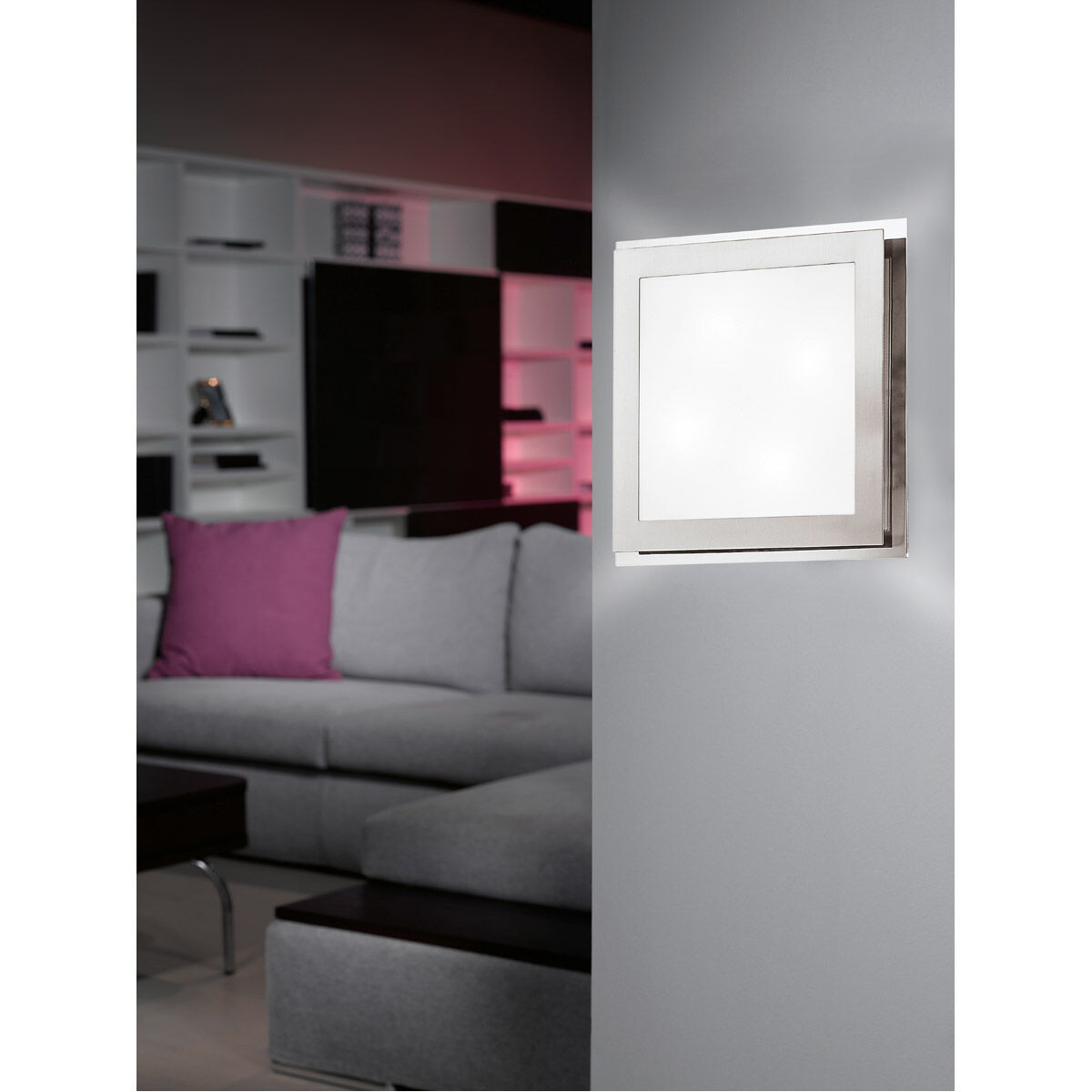 Eos 4 Light 15 inch Matte Nickel & Chrome Wall Light