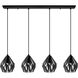 Carlton 4 Light 7.2 inch Matte Black and Silver Pendant Ceiling Light