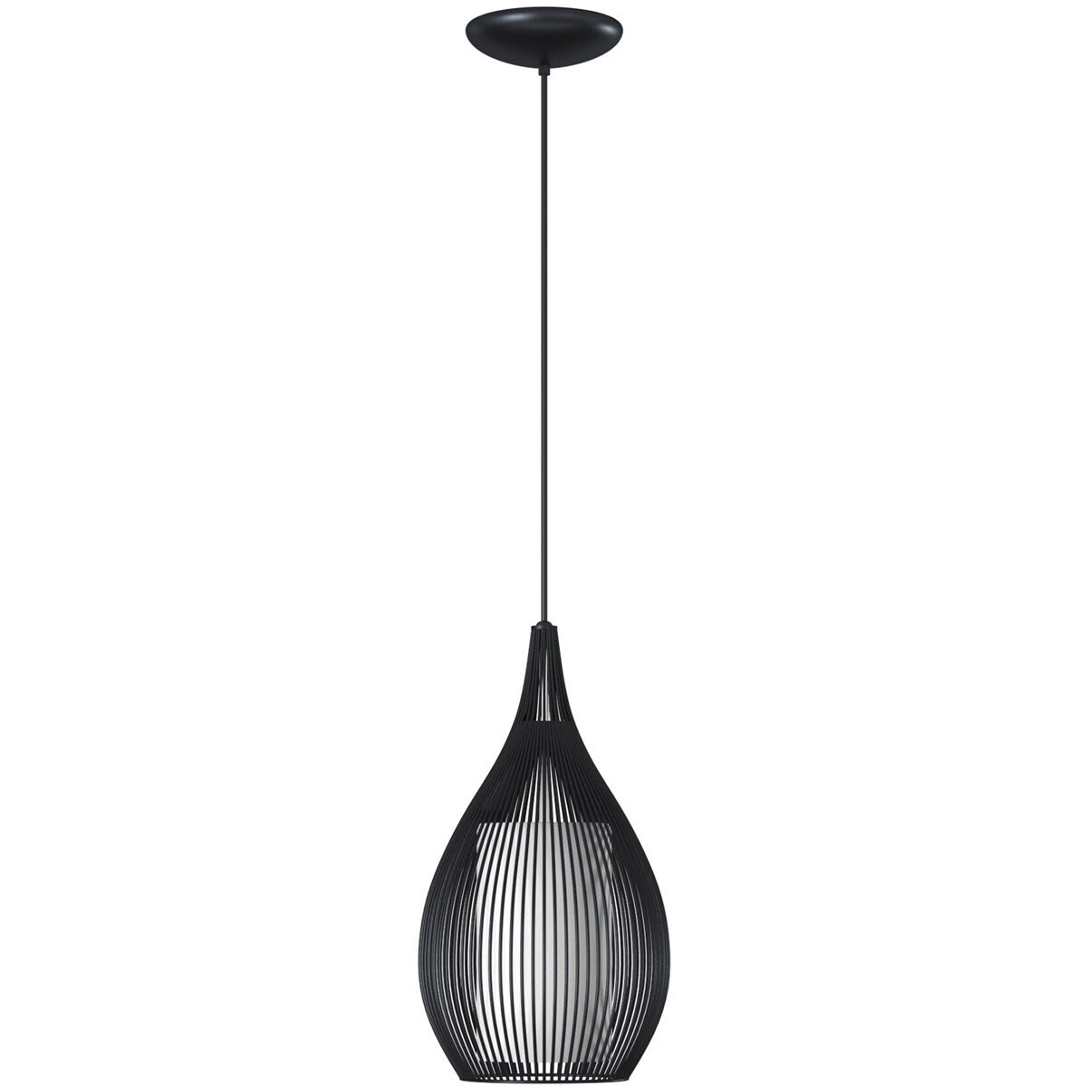 Razoni 1 Light 7.5 inch Black Mini Pendant Ceiling Light