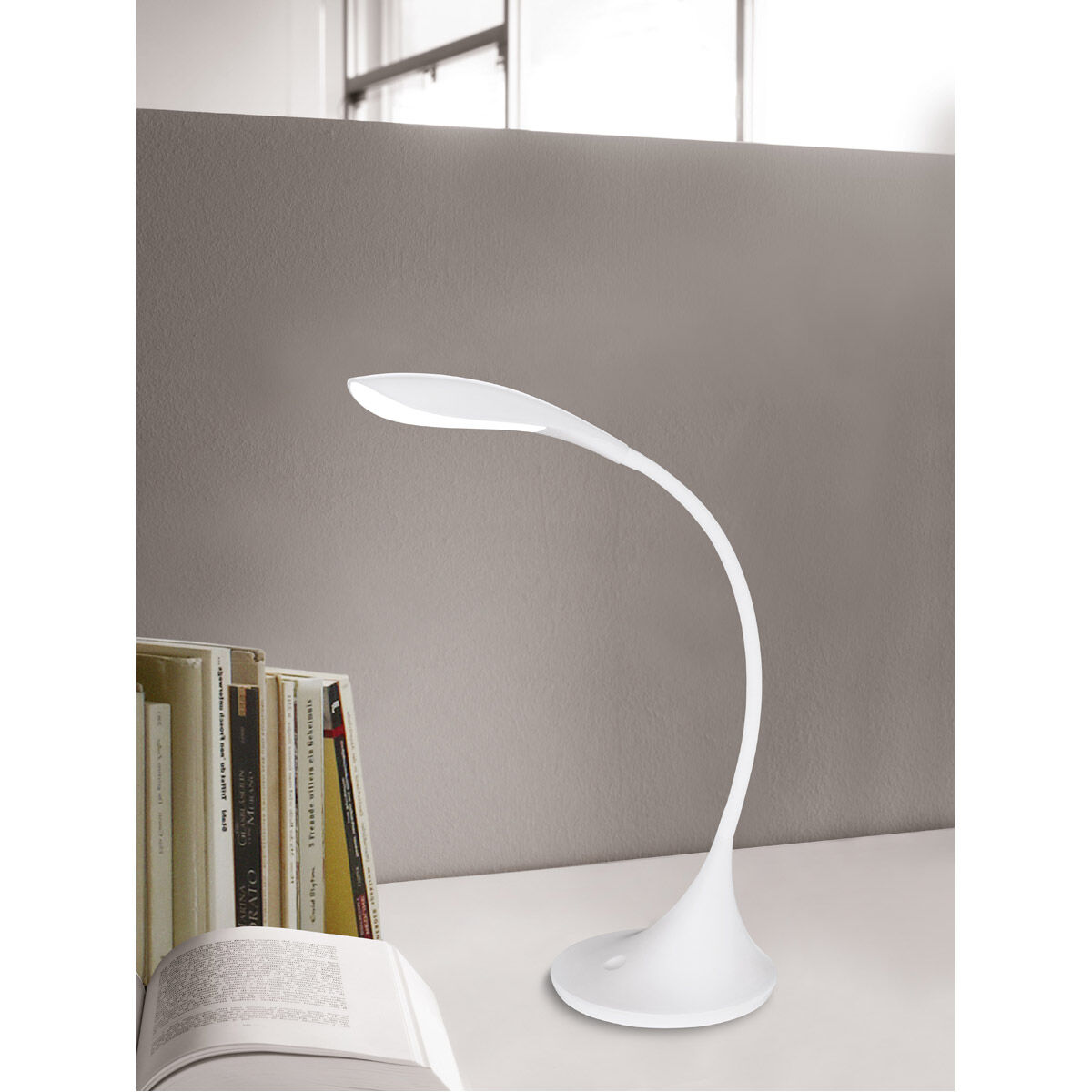 Dambera 14.75 inch 4.5 watt White Desk Lamp Portable Light, LED