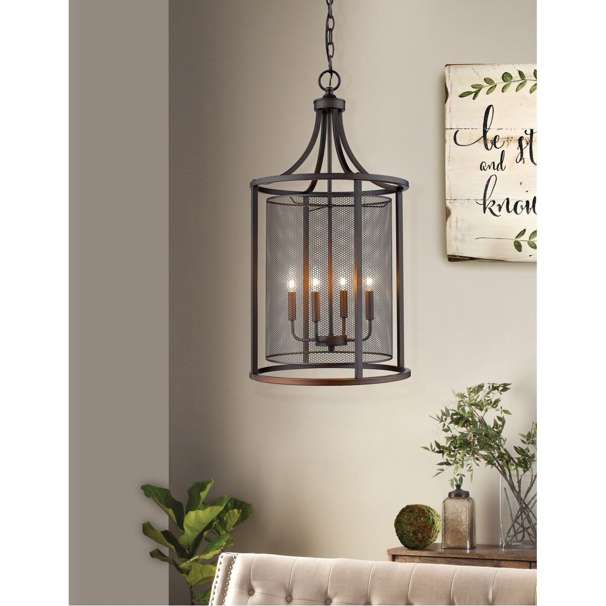 Eglo 202809A Verona 4 Light 18 inch Oil Rubbed Bronze Foyer
