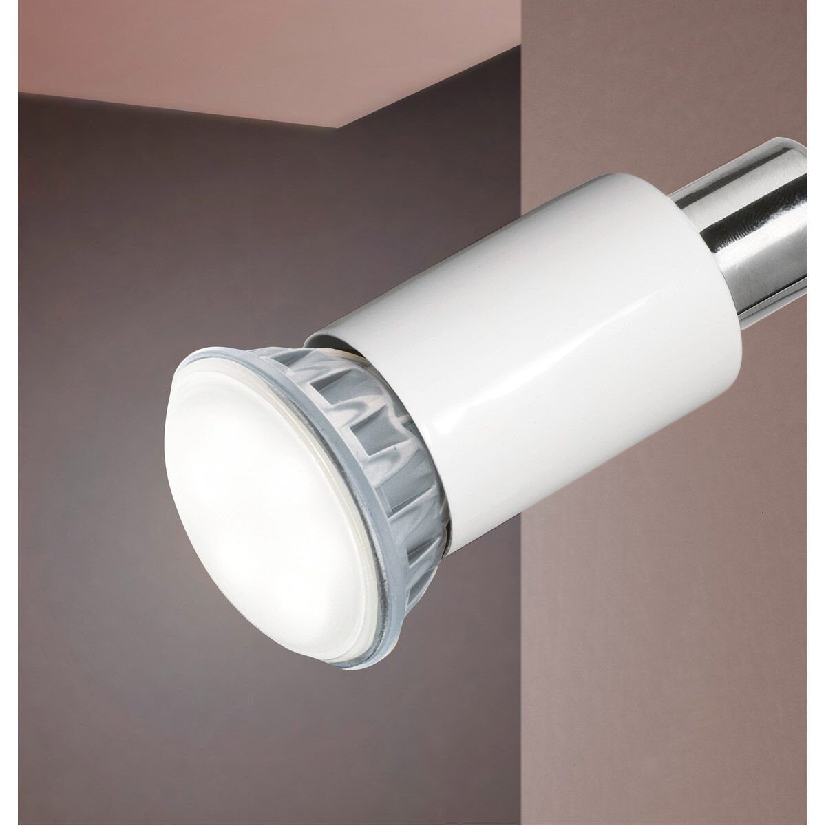 Eridan Chrome and Shiny White 50 watt 6 Light Spot Light