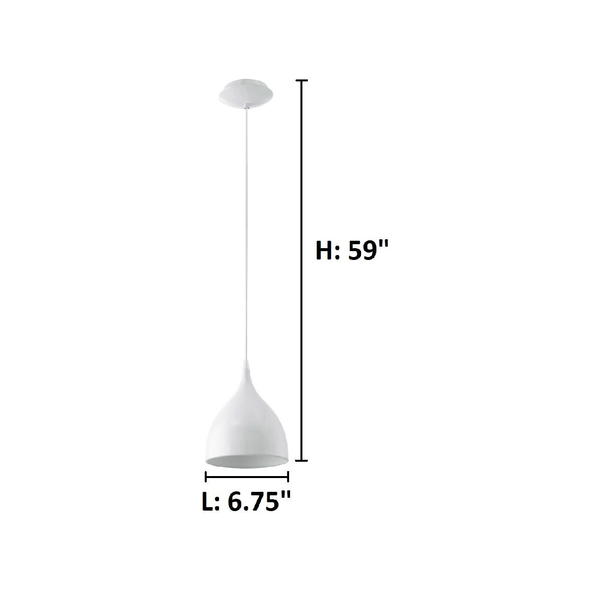 Eglo 92716A Coretto 1 Light 7 inch Steel and Glossy White Pendant