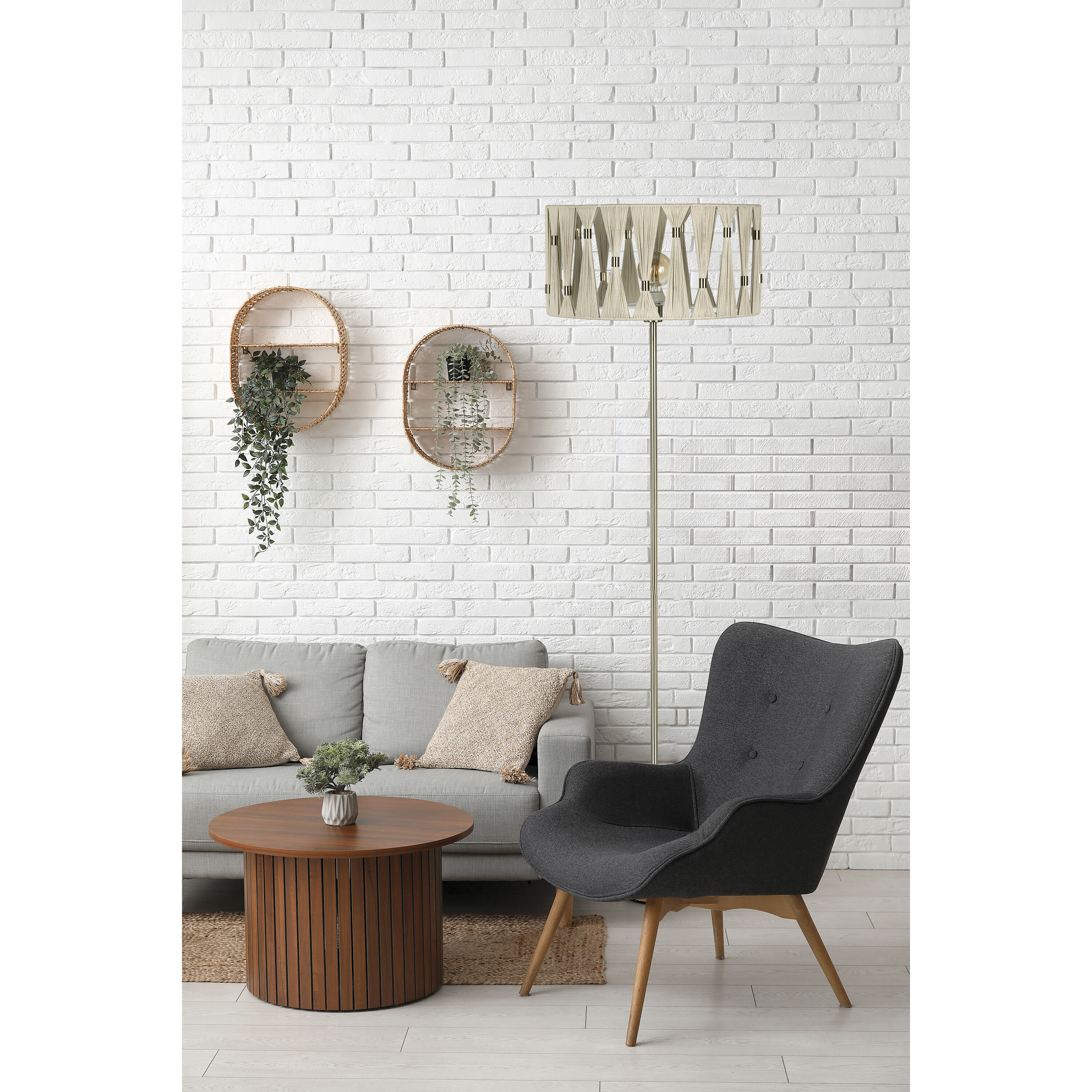 Macclenny 63.07 inch 60.00 watt Brushed Gold Floor Lamp Portable Light