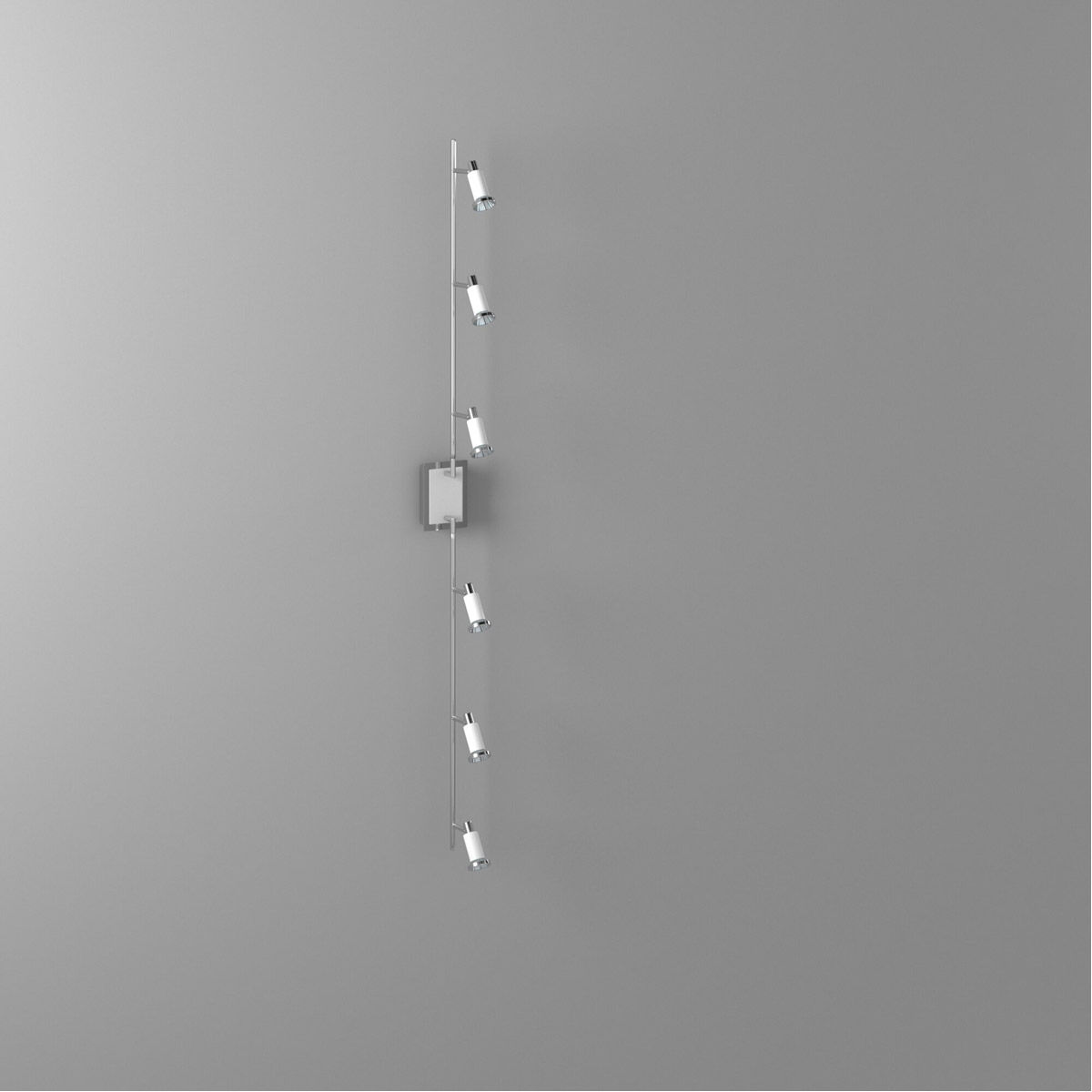 Eridan Chrome and Shiny White 50 watt 6 Light Spot Light