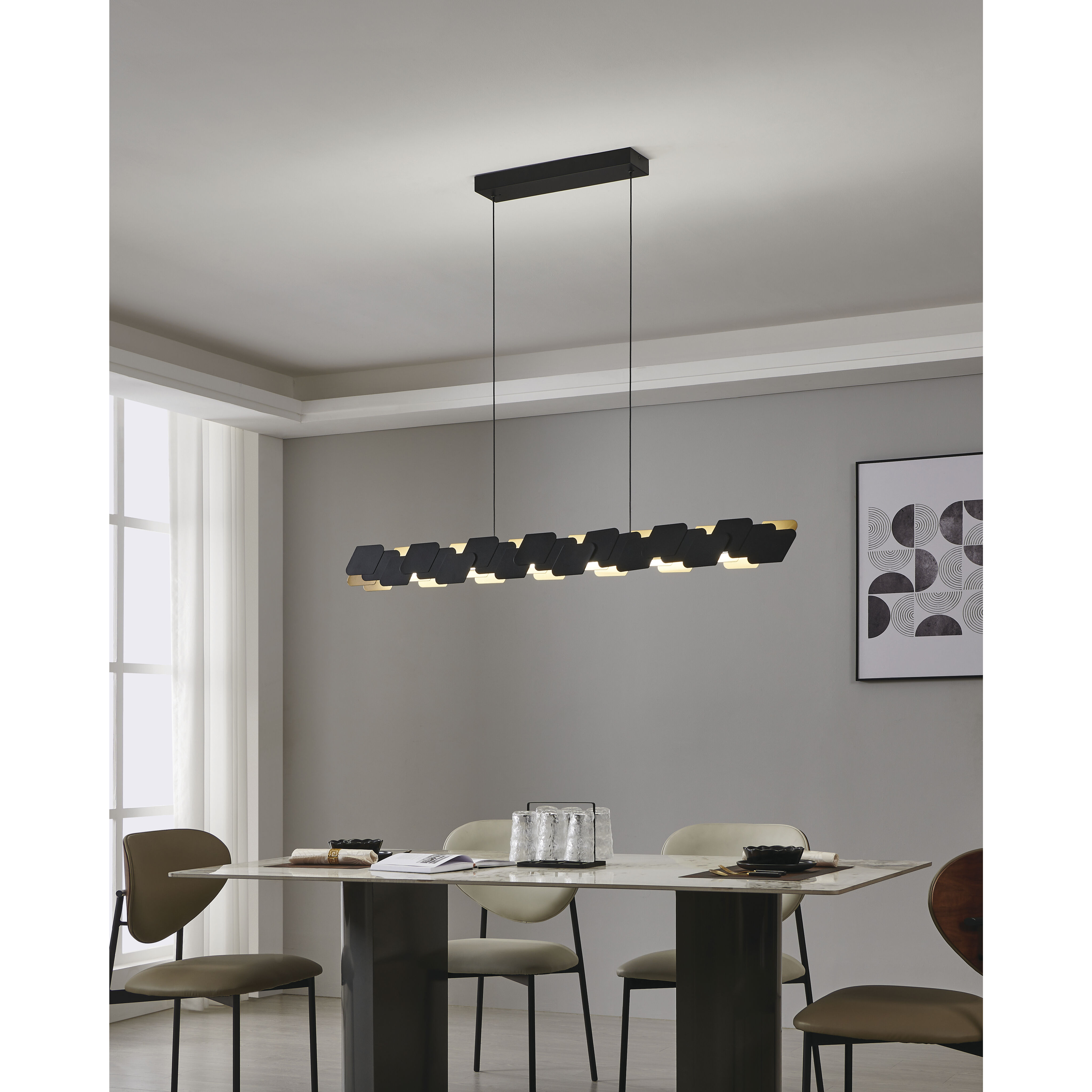 Altagracia LED 2.68 inch Black and Gold Pendant Ceiling Light