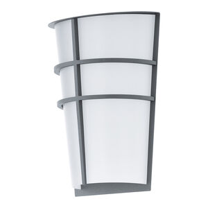 Berganzo LED 10 inch Silver Outdoor Wall Light