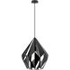 Carlton 1 Light 15.12 inch Matte Black and Silver Pendant Ceiling Light