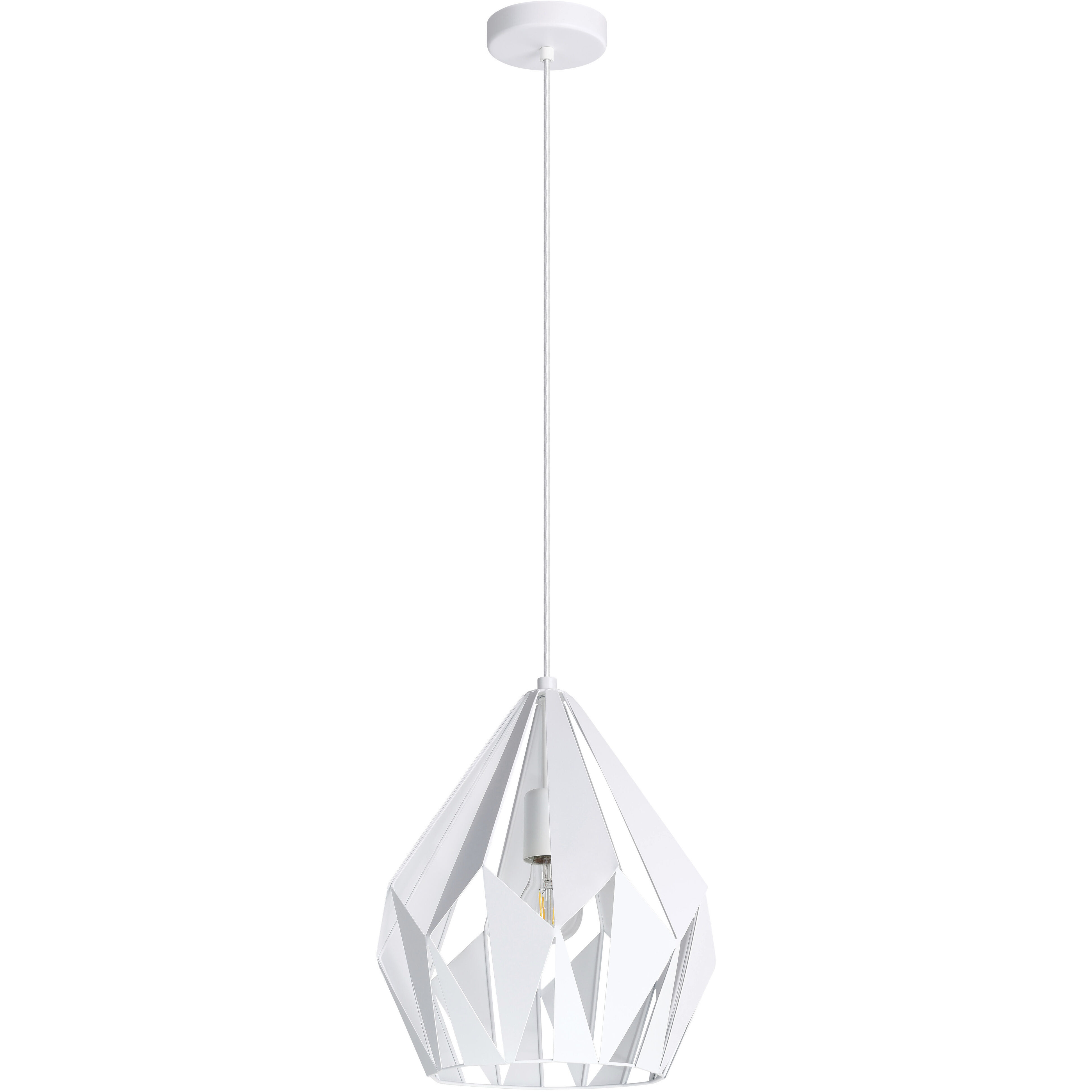 Carlton 1 Light 12.2 inch Matte White Pendant Ceiling Light