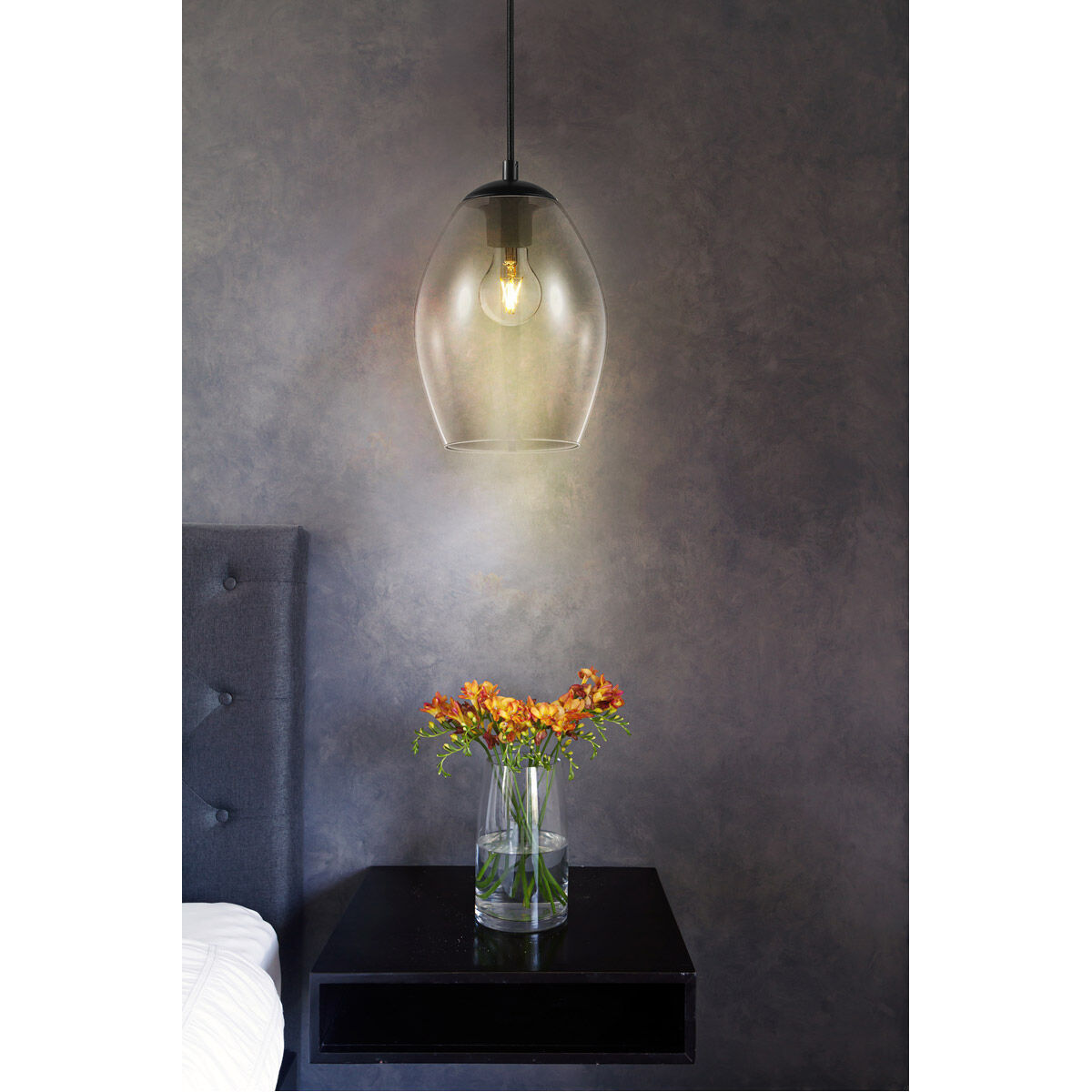 Estanys 3 Light 29.13 inch Matte Black Linear Pendant Ceiling Light