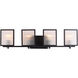 Henessy 4 Light 30 inch Black and Brushed Nickel Bath Vanity Wall Light