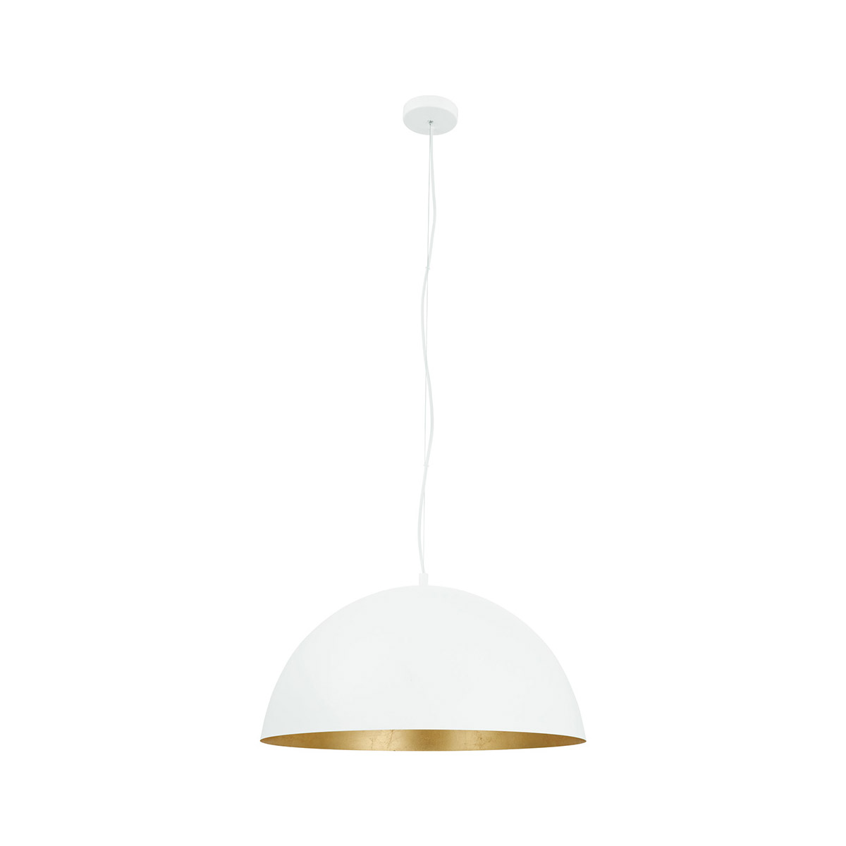 Rafaelino 1 Light 23.62 inch White and Gold Leaf Bowl Pendant Ceiling Light