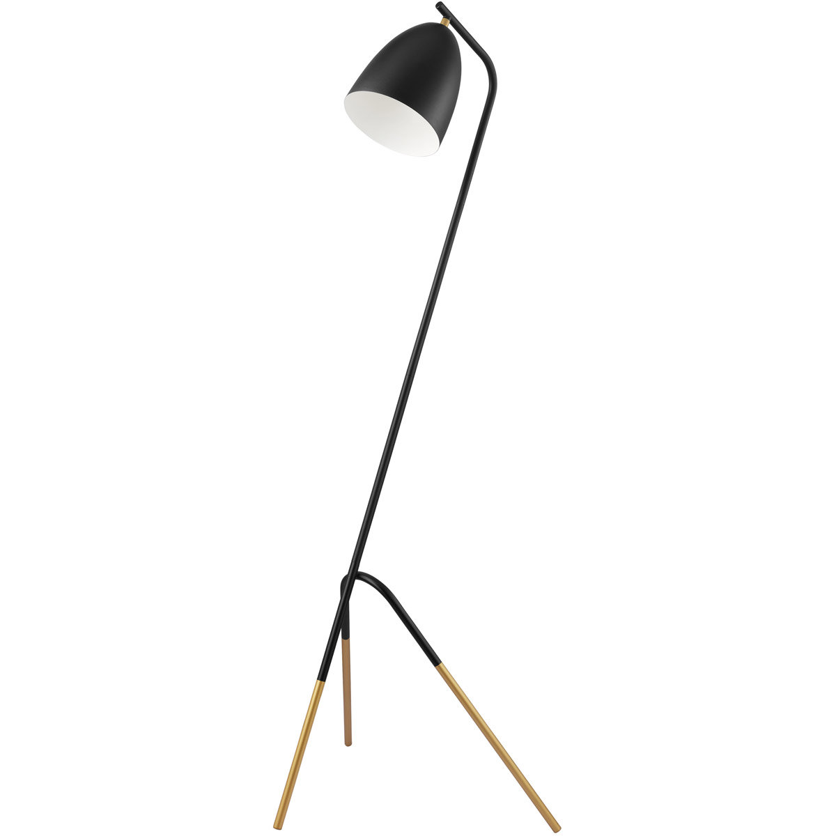 Westlinton 59.06 inch 60 watt Black and Gold Floor Lamp Portable Light