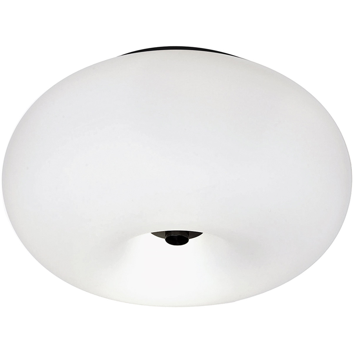 Optica Black 2 Light 15 inch Black Semi-Flush Mount Ceiling Light