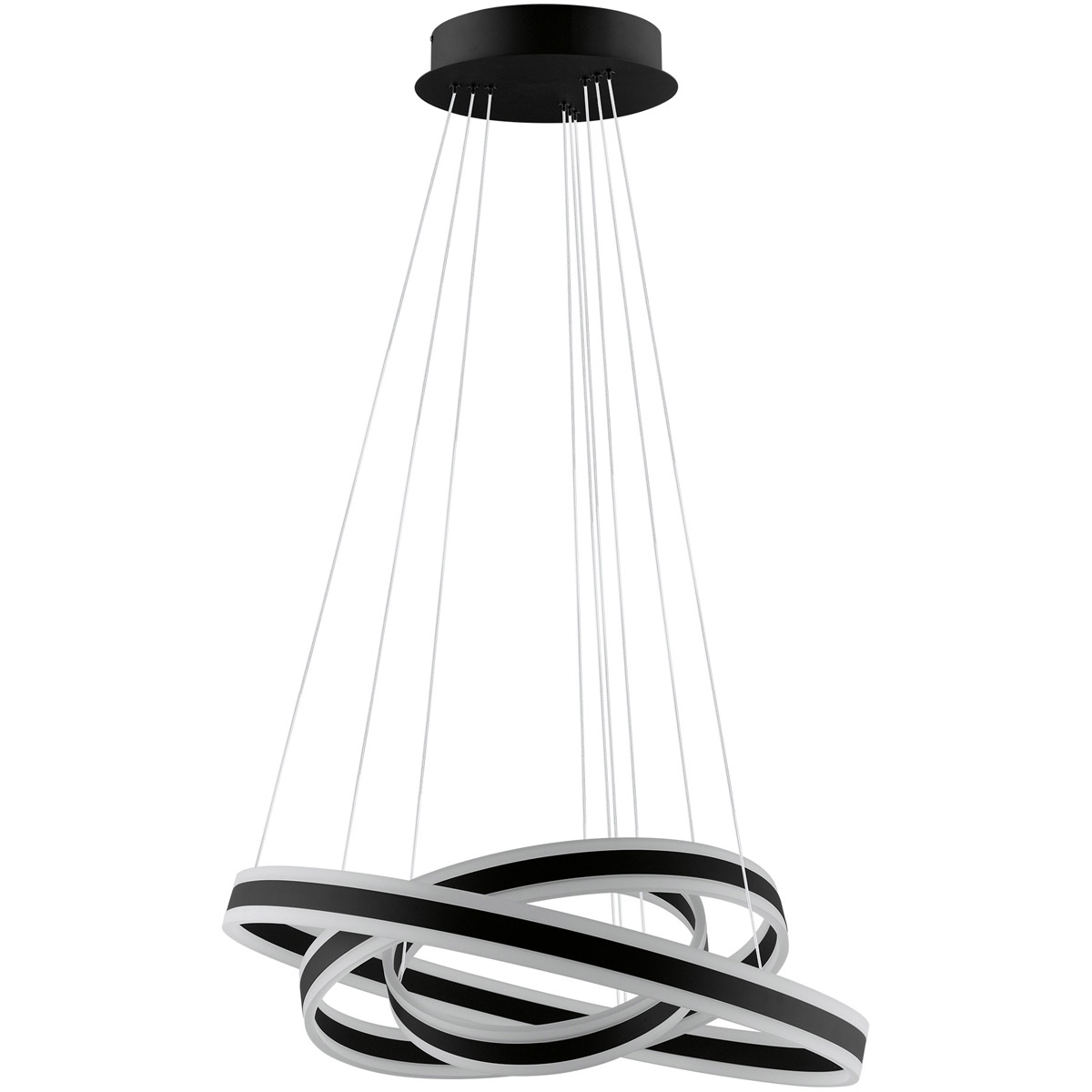 Tonarella LED 31 inch Black. White LED Ring Pendant Ceiling Light