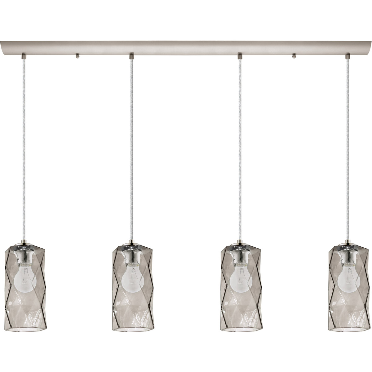 Estevau 4 Light 40.16 inch Satin Nickel Linear Pendant Ceiling Light