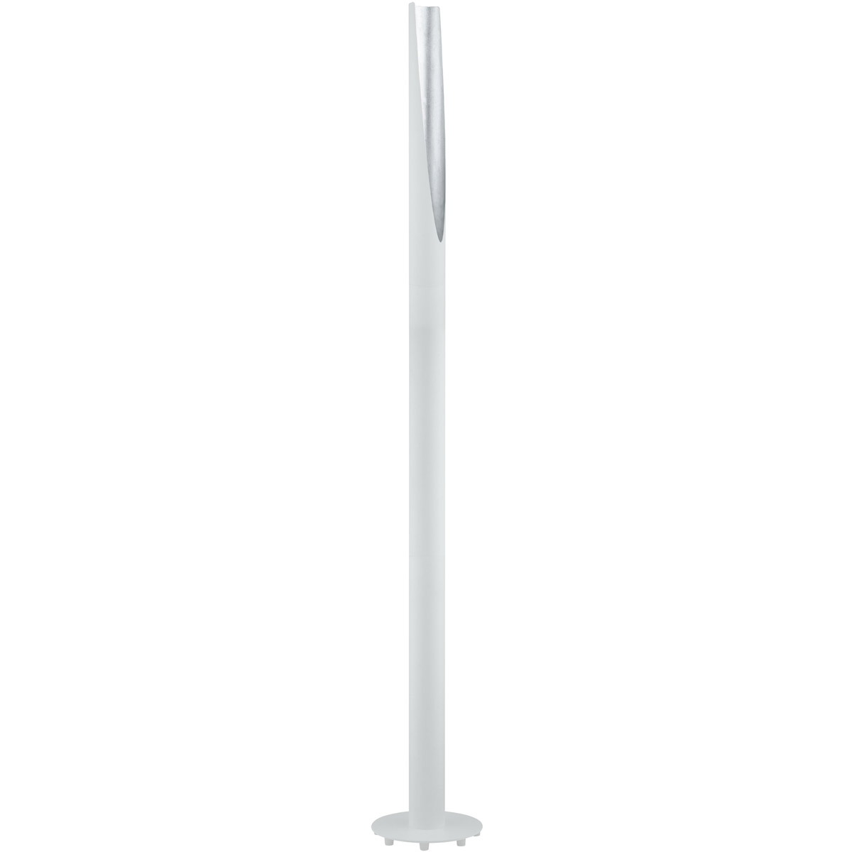 Barbotto 54 inch 10.00 watt White and Silver Floor Lamp Portable Light