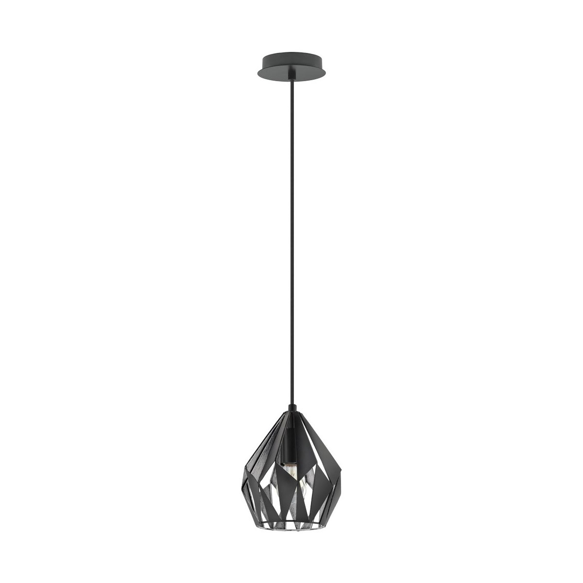 Eglo black pendant light top