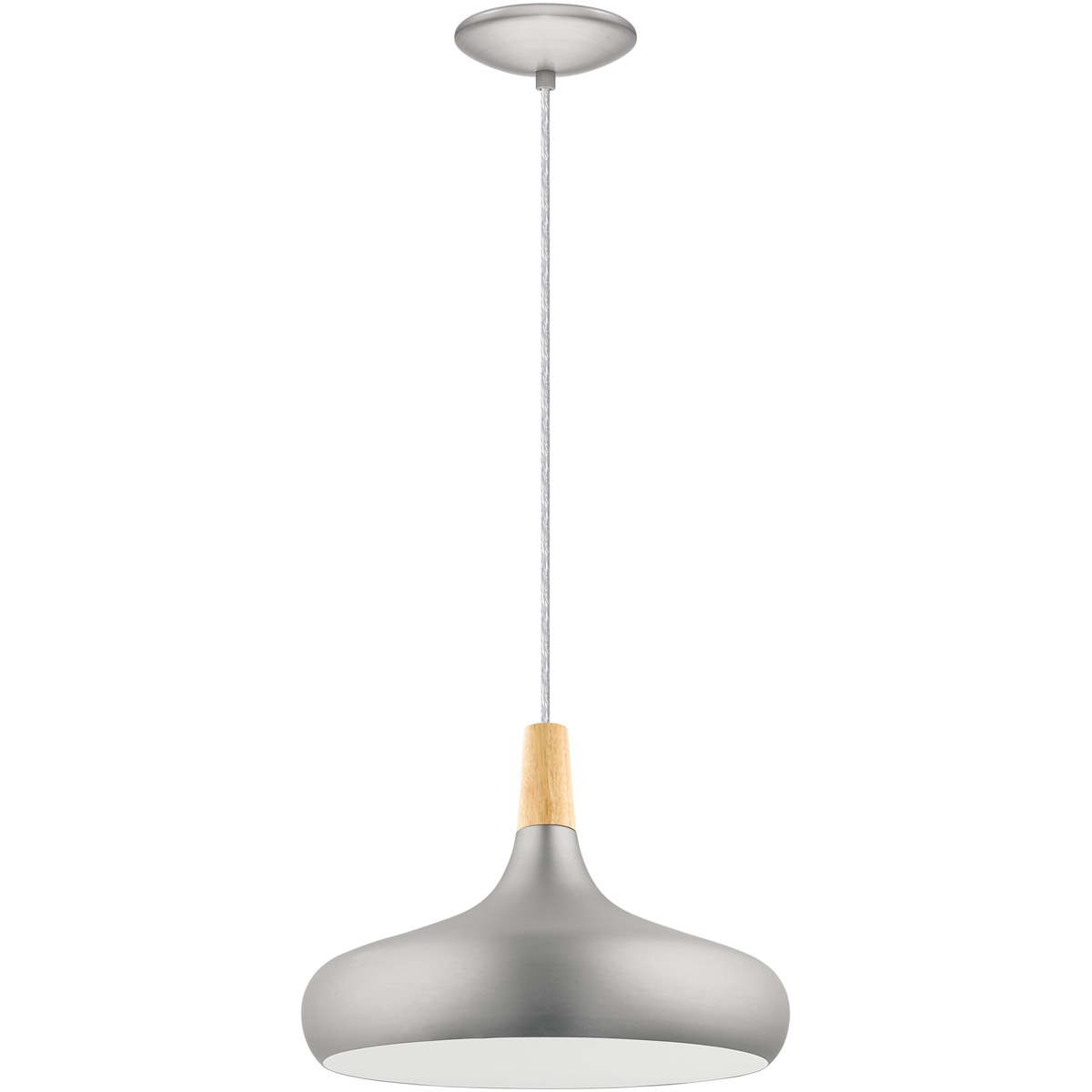Sabinar 1 Light 15.83 inch Brushed Nickel Pendant Ceiling Light