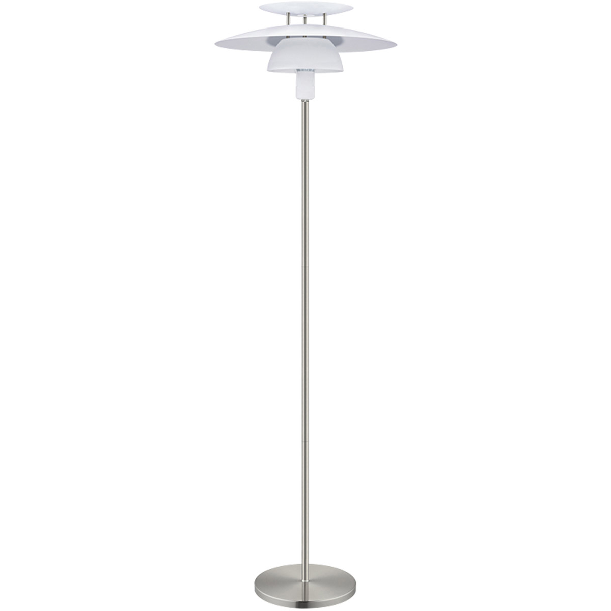 Brenda 57 inch 60.00 watt Satin Nickel Floor Lamp Portable Light