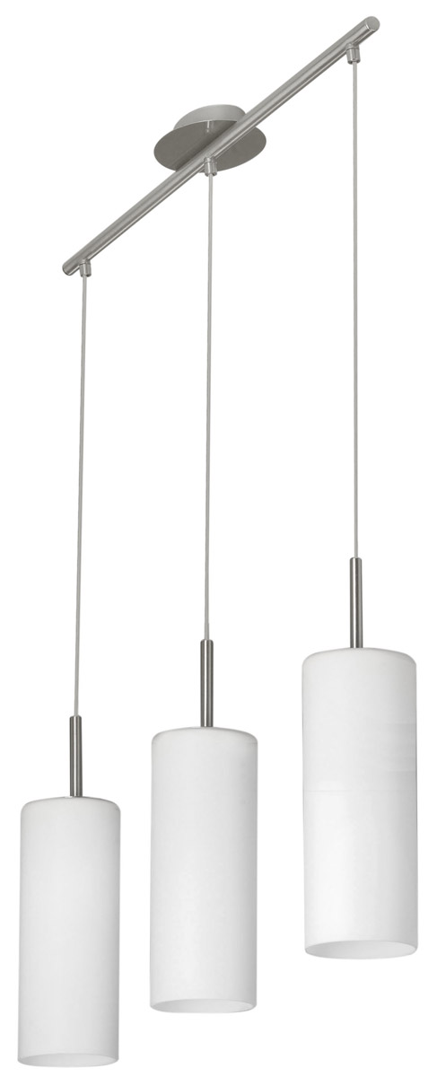 Eglo Troy III 3 Light Island Light in Matte Nickel 85978A
