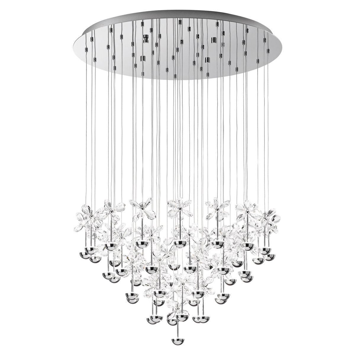 Pianopoli LED 30.75 inch Chrome Multi Light Pendant Ceiling Light