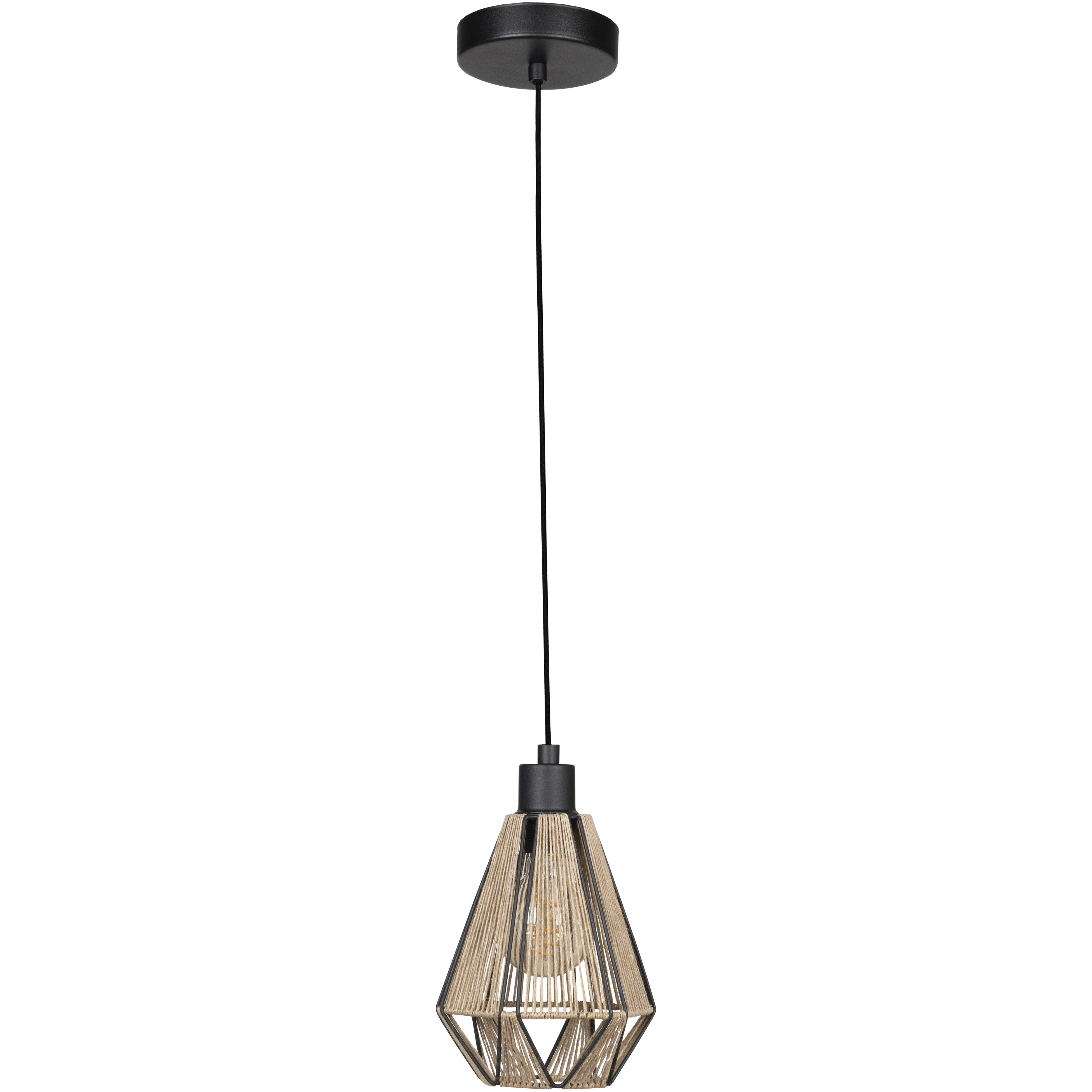 Adwickle 1 Light 7.87 inch Black Mini Pendant Ceiling Light