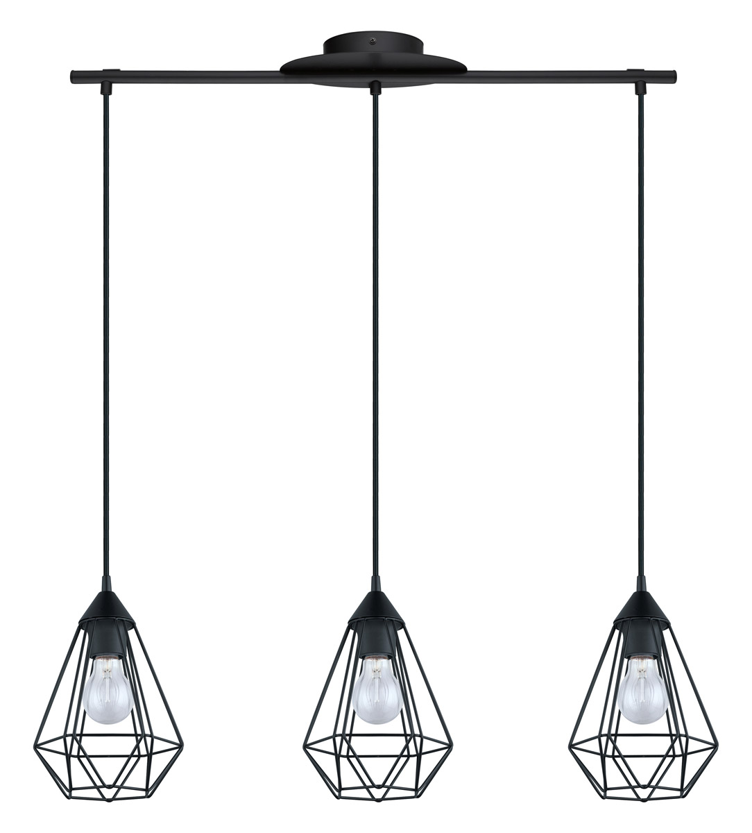 Tarbes 3 Light 31.06 inch Matte Black Multi Light Pendant Ceiling Light