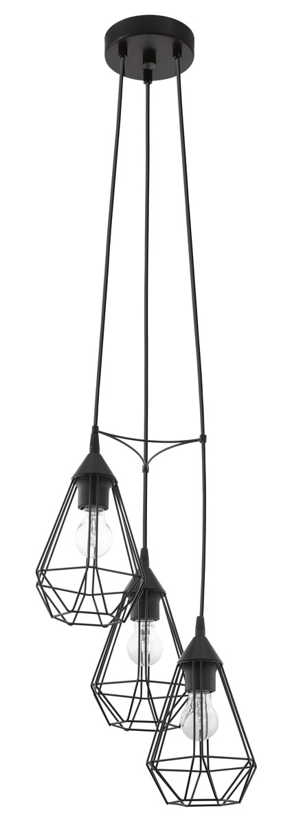 Tarbes 3 Light 12.25 inch Matte Black Multi Light Pendant Ceiling Light
